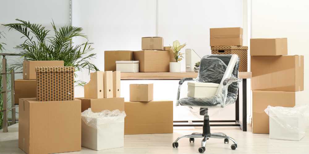 Removals Plymouth - Packed Boxes in a Room - Plymouth Homes